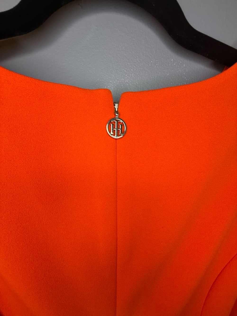 Tommy Hilfiger Sleeveless Orange Romper with Waist Tie - Picture 5 of 7